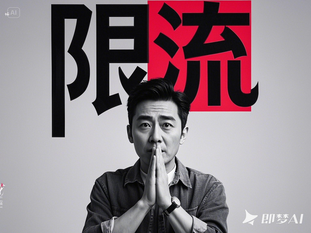 一个疑问的人，写着“限流”旁边有抖音logo