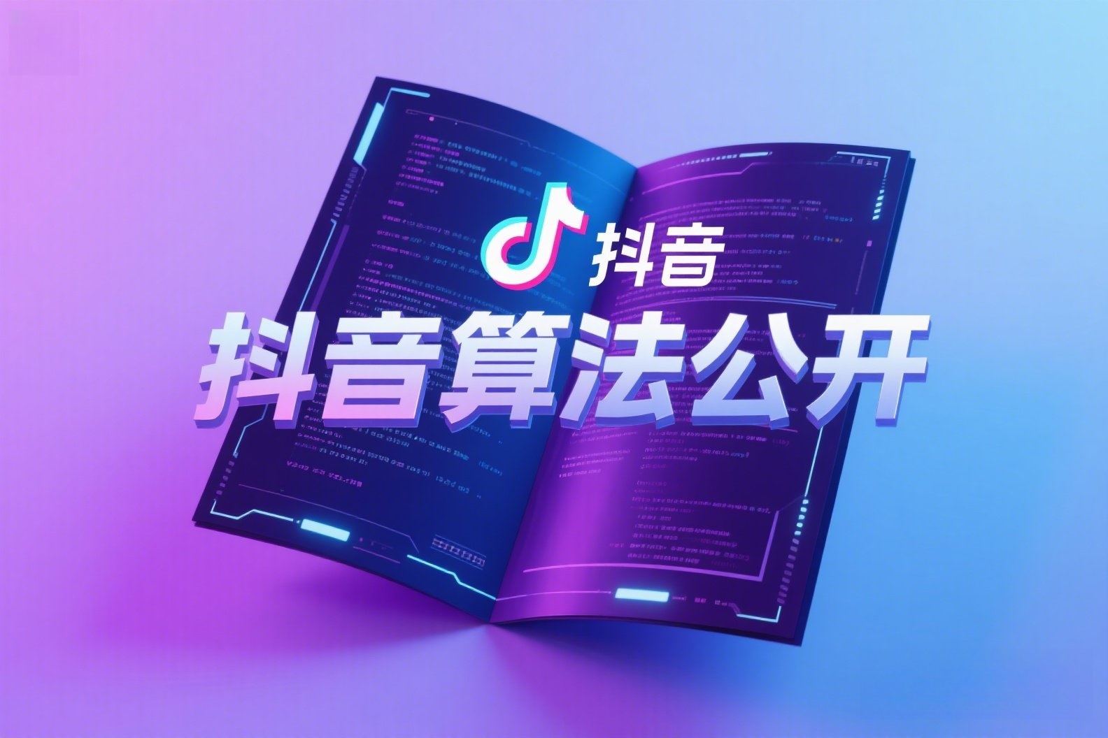 抖音高端概念海报，上面写着“抖音算法公开”_副本